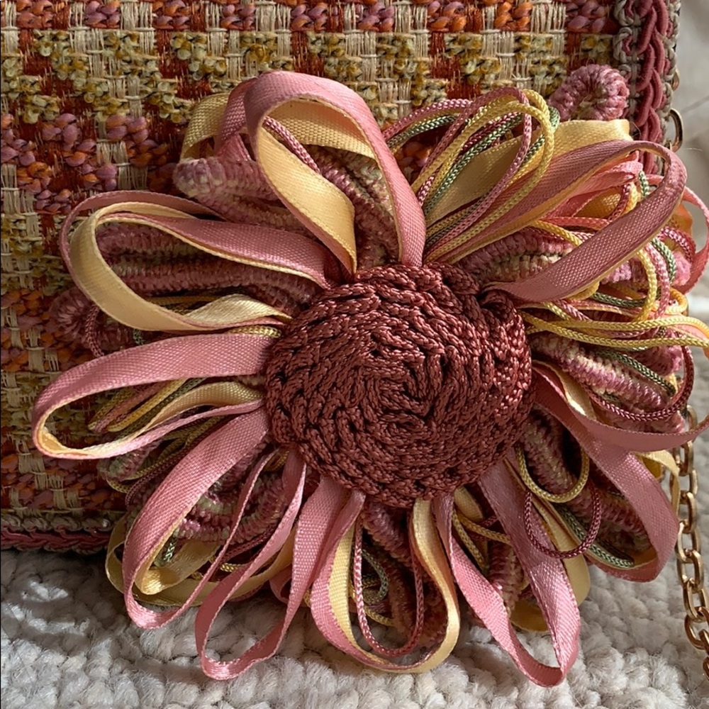 Charming Lorren Bell pink tweed clutch - Picture 4 of 11